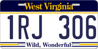 WV license plate 1RJ306