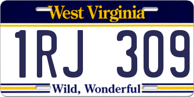 WV license plate 1RJ309