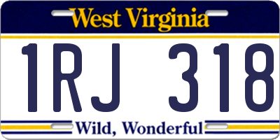 WV license plate 1RJ318