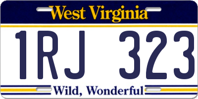 WV license plate 1RJ323