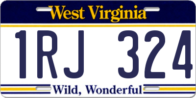 WV license plate 1RJ324