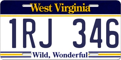 WV license plate 1RJ346