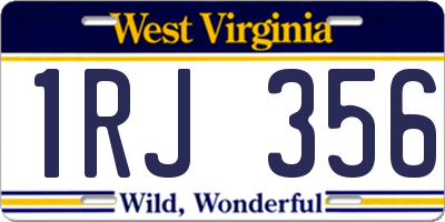 WV license plate 1RJ356
