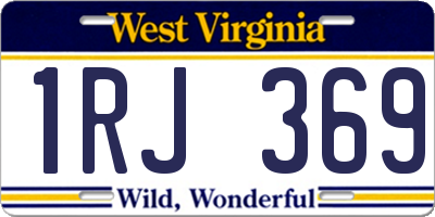 WV license plate 1RJ369