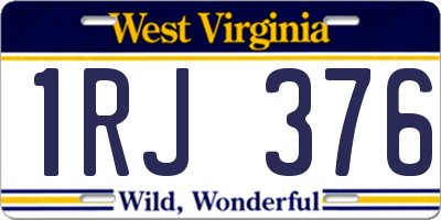 WV license plate 1RJ376