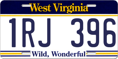 WV license plate 1RJ396
