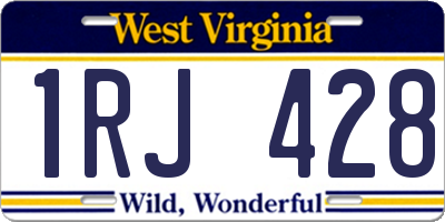 WV license plate 1RJ428