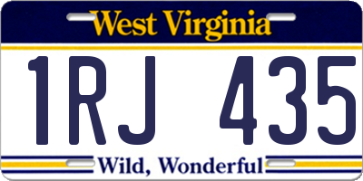 WV license plate 1RJ435