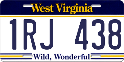 WV license plate 1RJ438