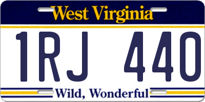 WV license plate 1RJ440