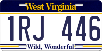 WV license plate 1RJ446