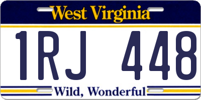 WV license plate 1RJ448