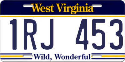 WV license plate 1RJ453
