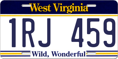 WV license plate 1RJ459
