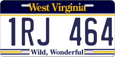 WV license plate 1RJ464