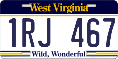 WV license plate 1RJ467