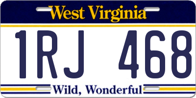 WV license plate 1RJ468