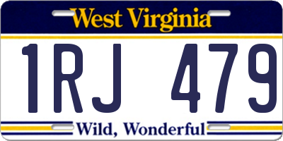 WV license plate 1RJ479