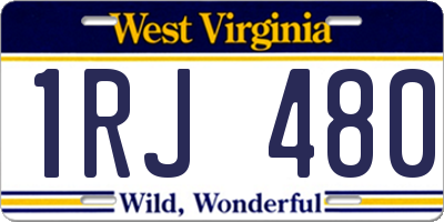 WV license plate 1RJ480