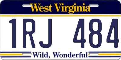 WV license plate 1RJ484