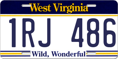 WV license plate 1RJ486