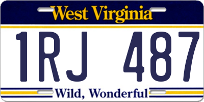 WV license plate 1RJ487