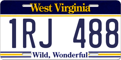 WV license plate 1RJ488