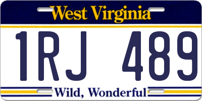 WV license plate 1RJ489