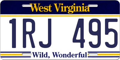 WV license plate 1RJ495