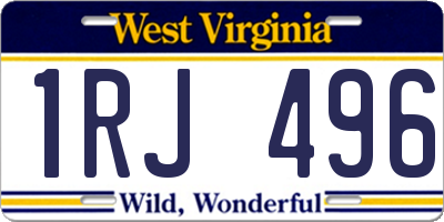 WV license plate 1RJ496