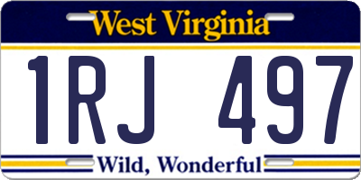 WV license plate 1RJ497