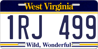 WV license plate 1RJ499