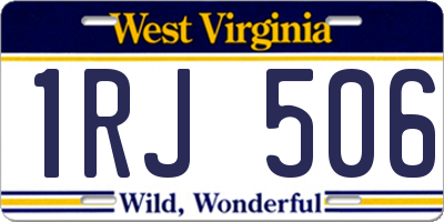 WV license plate 1RJ506