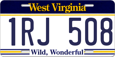 WV license plate 1RJ508