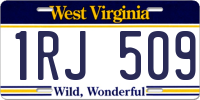 WV license plate 1RJ509
