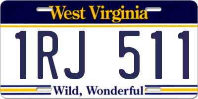 WV license plate 1RJ511