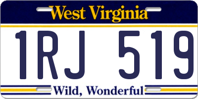 WV license plate 1RJ519