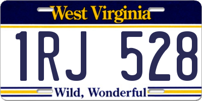 WV license plate 1RJ528