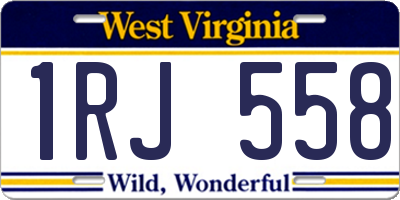 WV license plate 1RJ558