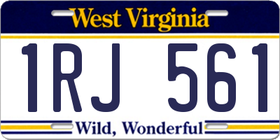 WV license plate 1RJ561