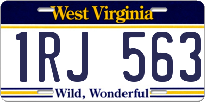 WV license plate 1RJ563