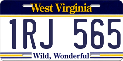 WV license plate 1RJ565