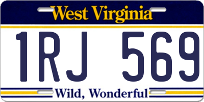 WV license plate 1RJ569