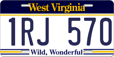 WV license plate 1RJ570
