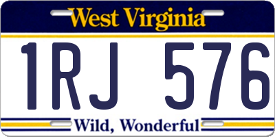 WV license plate 1RJ576
