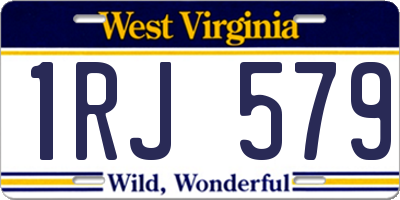 WV license plate 1RJ579