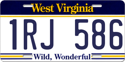 WV license plate 1RJ586