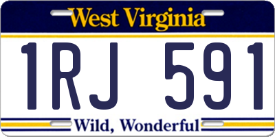 WV license plate 1RJ591