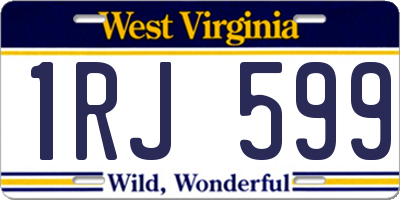 WV license plate 1RJ599