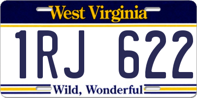 WV license plate 1RJ622